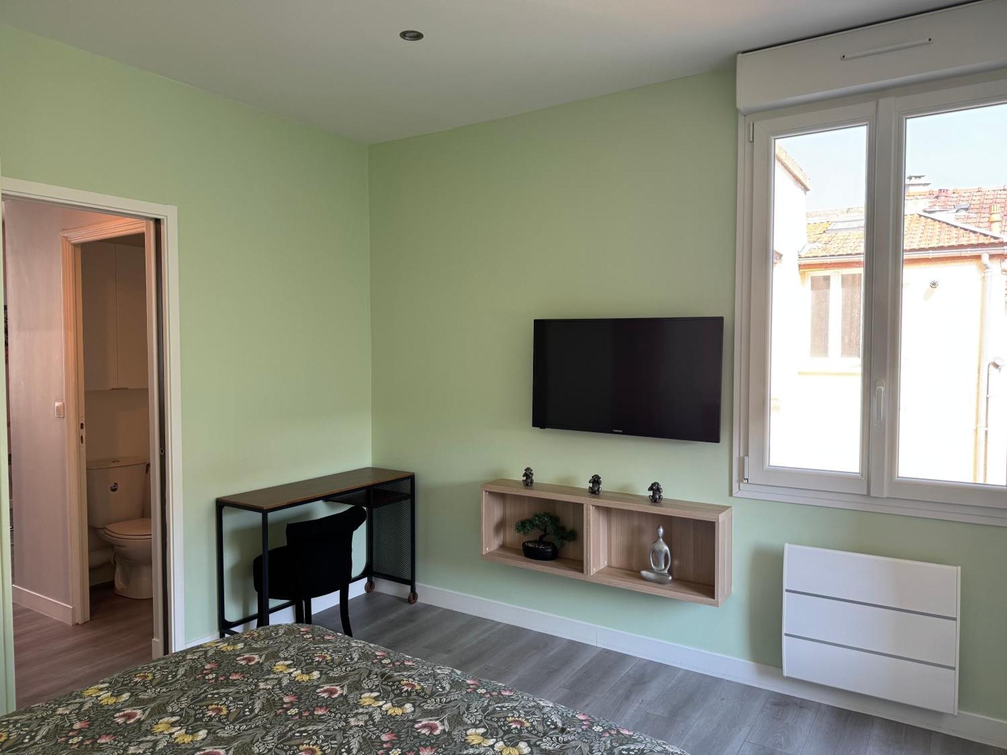 70M2 Climatise - Parking Prive - Lycee Roosevelt - Reims Arena Apartment Luaran gambar